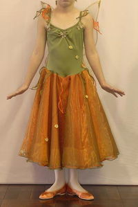 Fairy orange and olive with matching shoes